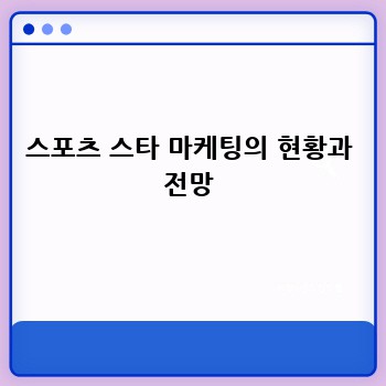 스포츠 스타 마케팅의 현황과 전망