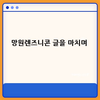 망원렌즈니콘 글을 마치며