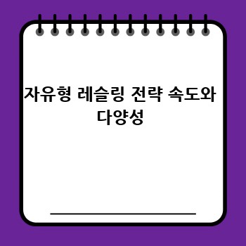 자유형 레슬링 전략 속도와 다양성