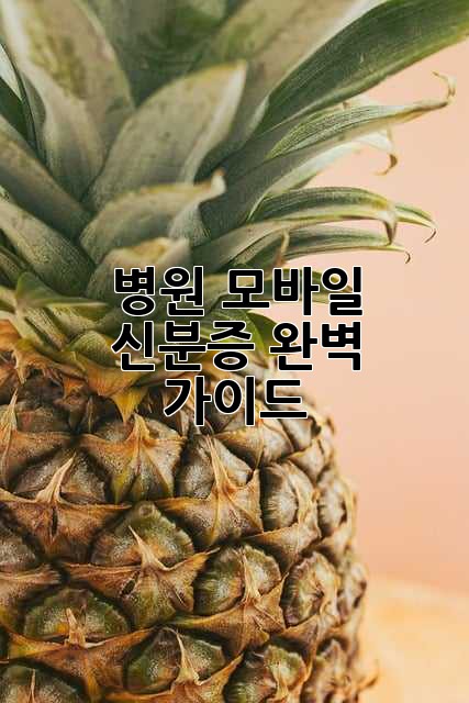 병원 모바일 신분증 완벽 가이드