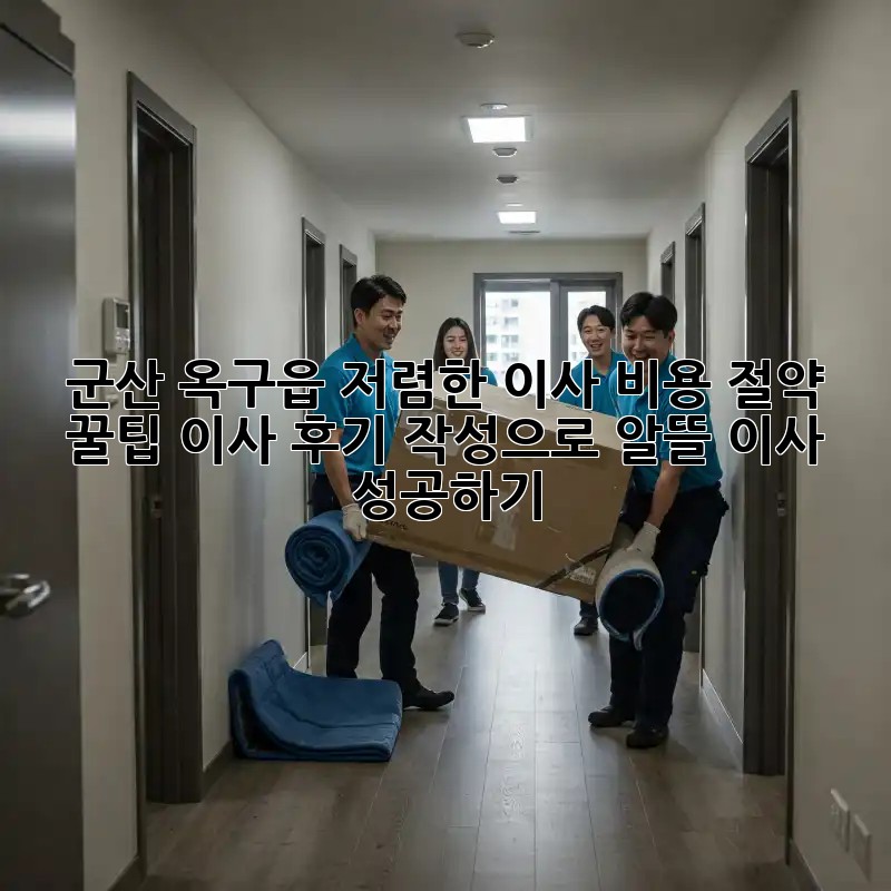 군산 옥구읍 저렴한 이사 비용 절약 꿀팁! 이사 후기 작성으로 알뜰 이사 성공하기