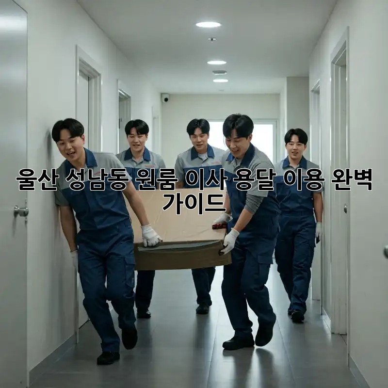 울산 성남동 원룸 이사, 용달 이용 완벽 가이드