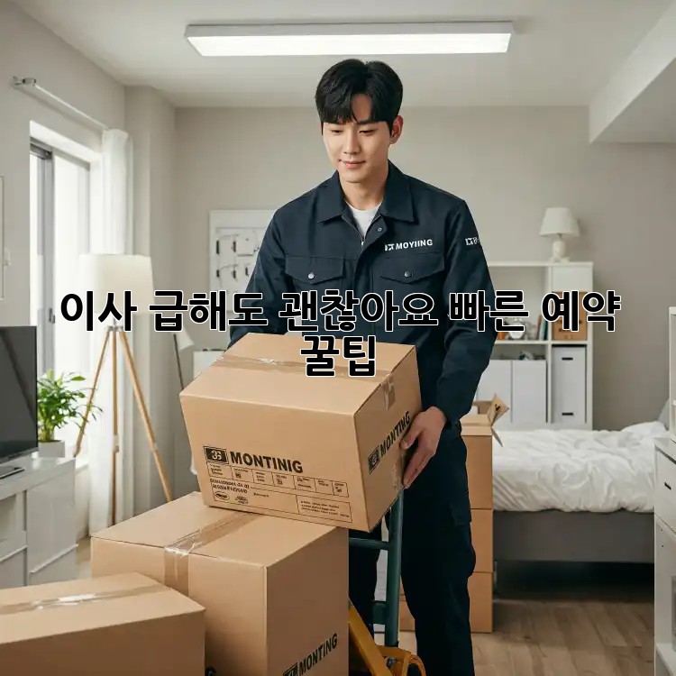 이사, 급해도 괜찮아요! 빠른 예약 꿀팁