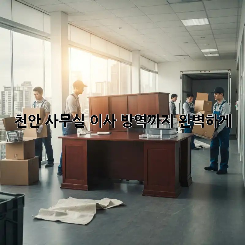 천안 사무실 이사? 방역까지 완벽하게!