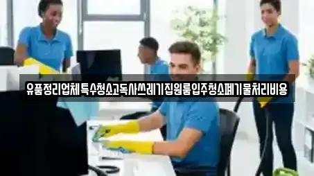 유품정리업체특수청소고독사쓰레기집원룸입주청소폐기물처리비용