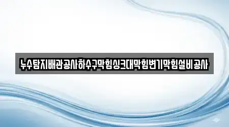 누수탐지배관공사하수구막힘싱크대막힘변기막힘설비공사