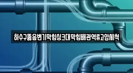 하수구뚫음변기막힘싱크대막힘배관역류고압세척