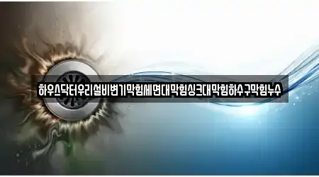 하우스닥터우리설비변기막힘세면대막힘싱크대막힘하수구막힘누수