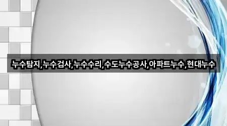 누수탐지,누수검사,누수수리,수도누수공사,아파트누수,현대누수