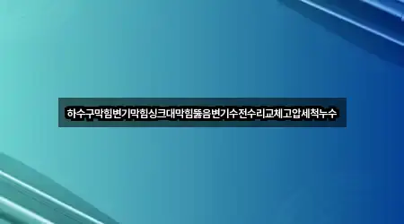 하수구막힘변기막힘싱크대막힘뚫음변기수전수리교체고압세척누수
