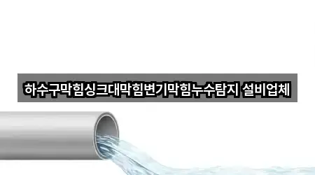 하수구막힘싱크대막힘변기막힘누수탐지 설비업체