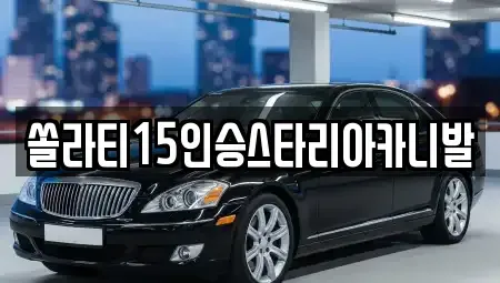 강원 춘천시 칠전동 렌트카 전문 쏠라티15인승스타리아카니발