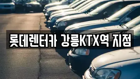 강원특별자치도 강릉시 용강동 렌트카 전문 롯데렌터카 강릉KTX역 지점