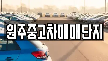 강원특별자치도 원주시 판부면 중고차 전문 원주중고차매매단지