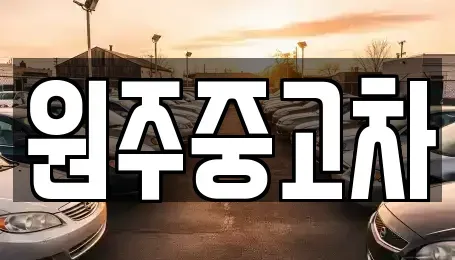 강원특별자치도 원주시 판부면 중고차매매 전문 원주중고차