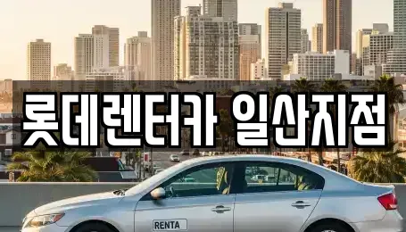 경기 김포시 단기렌트카 전문 롯데렌터카 일산지점