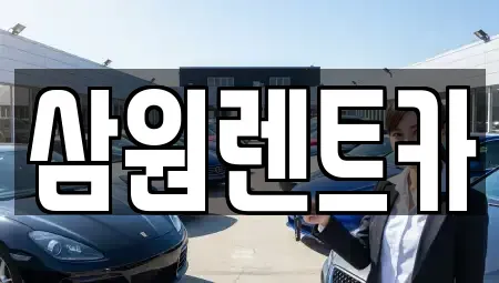 경기 남양주시 지금동 렌트카 전문 삼원렌트카