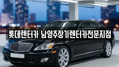 경기 남양주시 지금동 장기렌트카 전문 롯데렌터카 남양주장기렌터카전문지점