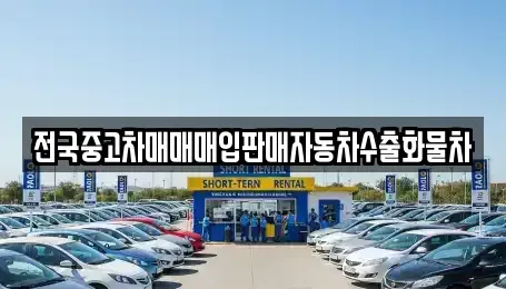 경기 안산시 단원구 와동 중고차매매 전문 전국중고차매매매입판매자동차수출화물차