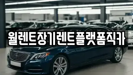 경기 화성시 기산동 장기렌트카 전문 월렌트장기렌트플랫폼직카