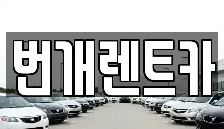 경기도 군포시 금정동 장기렌트카 전문 번개렌트카