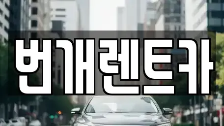 경기도 군포시 금정동 장기렌트카 전문 번개렌트카