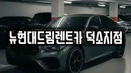경기도 남양주시 삼패동 렌트카 전문 뉴현대드림렌트카 덕소지점