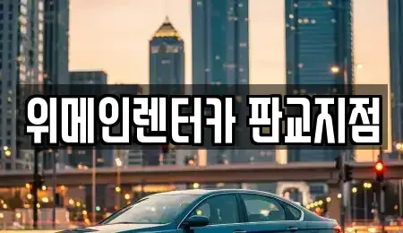 경기도 성남시 분당구 백현동 렌트카 전문 위메인렌터카 판교지점