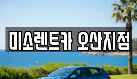 경기도 오산시 내삼미동 렌트카 전문 미소렌트카 오산지점