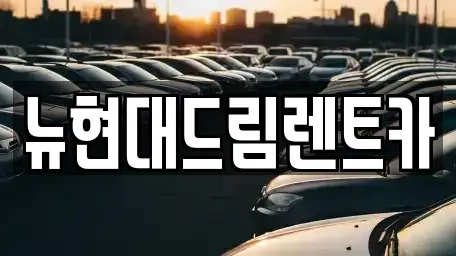 경기도 이천시 대포동 렌트카 전문 뉴현대드림렌트카