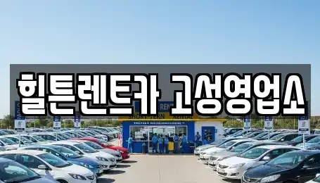 경남 고성군 고성읍 렌트카 전문 힐튼렌트카 고성영업소