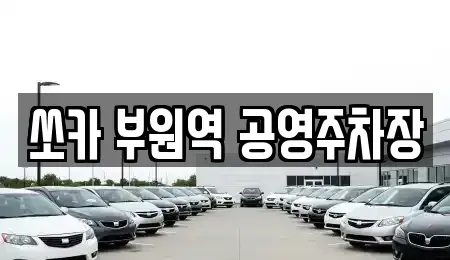 경남 김해시 부원동 렌트카 전문 쏘카 부원역 공영주차장