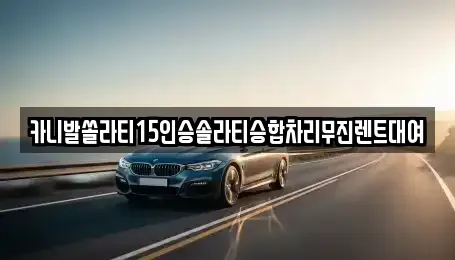 경남 진주시 내동면 렌트카 전문 카니발쏠라티15인승솔라티승합차리무진렌트대여