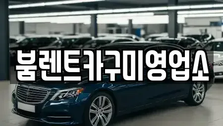 경북 구미시 봉곡동 렌트카 전문 붐렌트카구미영업소