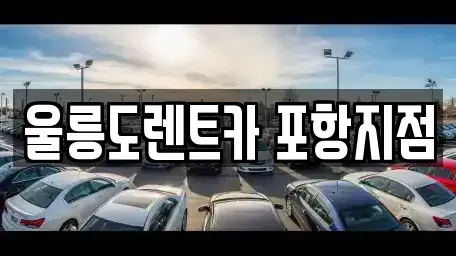 경북 포항시 남구 이동 렌트카 전문 울릉도렌트카 포항지점