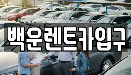 경상북도 구미시 비산동 렌트카 전문 백운렌트카입구