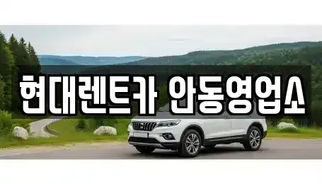경상북도 안동시 명륜동 렌트카 전문 현대렌트카 안동영업소