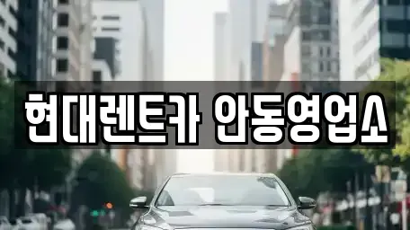 경상북도 안동시 용상동 렌트카 전문 현대렌트카 안동영업소