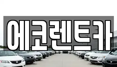 광주 남구 사동 렌트카 전문 에코렌트카