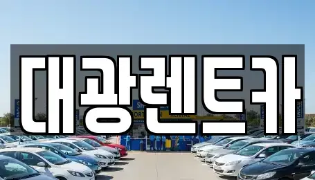 광주 동구 충장로4가 렌트카 전문 대광렌트카