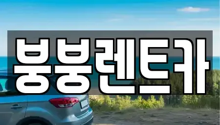 광주 북구 두암동 렌트카 전문 붕붕렌트카