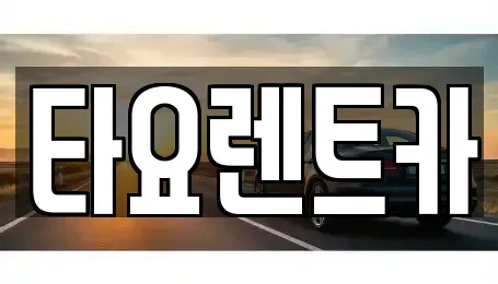 광주광역시 광산구 신창동 렌트카 전문 타요렌트카