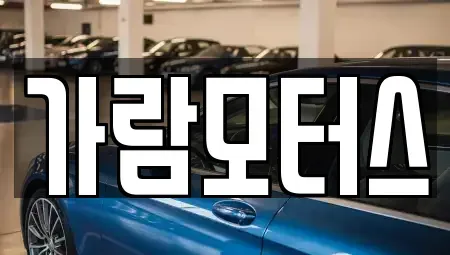 대구광역시 달서구 장기동 중고차매매 전문 가람모터스