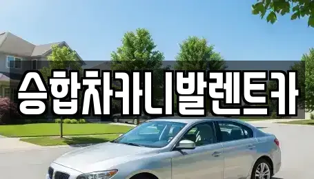 대전 동구 천동 렌트카 전문 승합차카니발렌트카