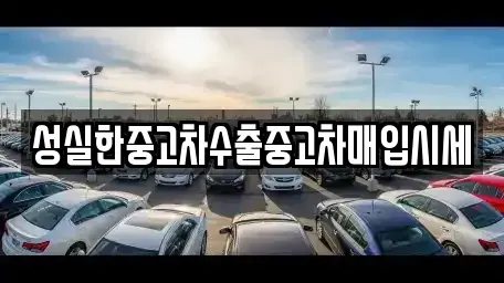 대전광역시 동구 중고차매입 전문 성실한중고차수출중고차매입시세