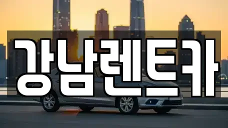 대전광역시 동구 효평동 렌트카 전문 강남렌트카