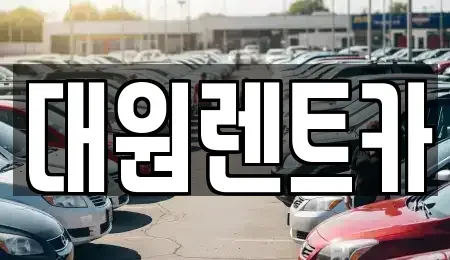 대전광역시 서구 괴정동 렌트카 전문 대원렌트카