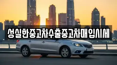 대전광역시 서구 괴정동 중고차매입 전문 성실한중고차수출중고차매입시세