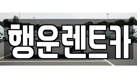 부산 강서구 녹산동 렌트카 전문 행운렌트카