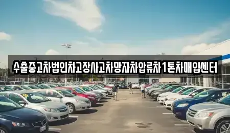 부산 강서구 녹산동 중고차매입 전문 수출중고차법인차고장사고차망자차압류차1톤차매입센터